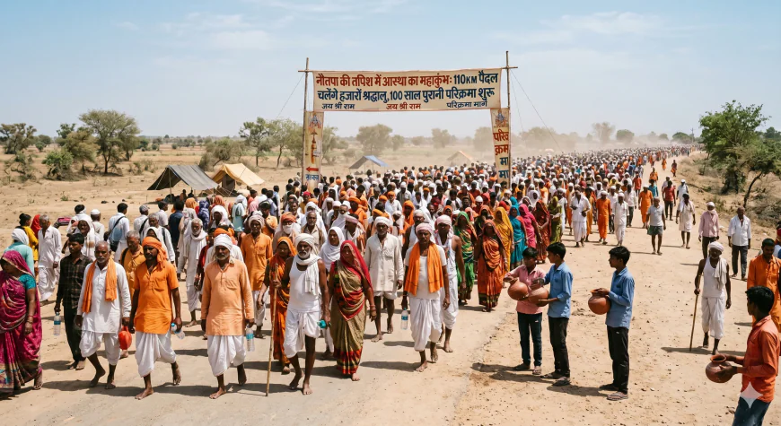 नौतपा की तपिश में आस्था का महाकुंभ: 110KM पैदल चलेंगे हजारों श्रद्धालु, 100 साल पुरानी परिक्रमा शुरू