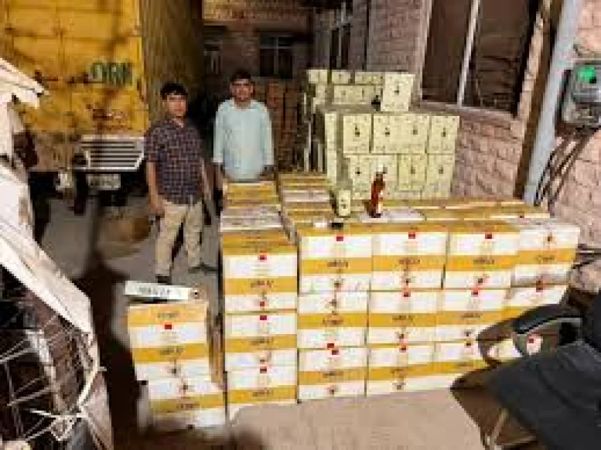 बाड़मेर में भारतमाला एक्सप्रेस-वे पर 62 लाख की अवैध शराब जब्त: प्लास्टिक पाइपों के नीचे छुपाकर हो रही थी तस्करी, ड्राइवर फरार
