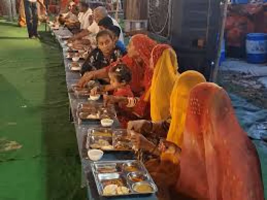 जोधपुर भोगीशैल परिक्रमा: तीसरे दिन बड़ली पड़ाव पर सेवा का भाव, 40 साल से समिति खिला रही 12 हजार श्रद्धालु
