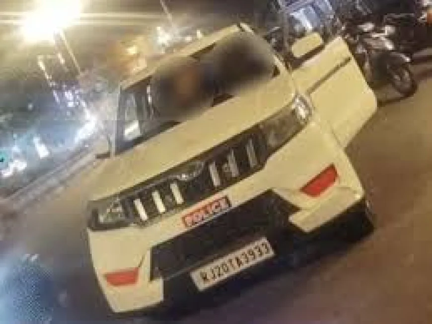 शिक्षा मंत्री के काफिले से जुड़ी बोलेरो निजी काम में दौड़ी: लाल-नीली बत्ती और पुलिस मोनोग्राम नहीं हटाने पर उठे सवाल