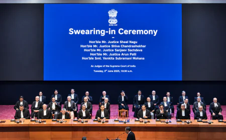 CJI सूर्यकांत ने 5 नए जजों को दिलाई शपथ...न्यायपालिका को मिली नई मजबूती