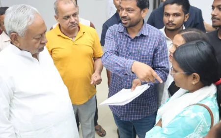 JDU दफ्तर में गायब मिले निशांत, अचानक पहुंचे नीतीश कुमार ने खुद संभाली जनसुनवाई