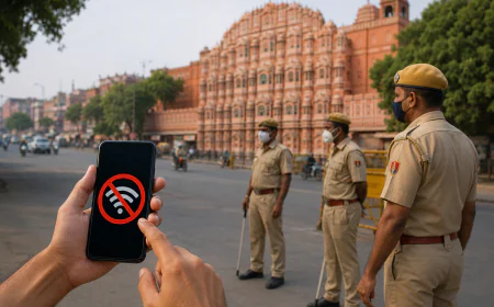जयपुर में 24 घंटे के लिए इंटरनेट बंद: JDA की अतिक्रमण हटाओ कार्रवाई से पहले प्रशासन का बड़ा फैसला