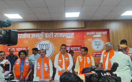 राज्यसभा चुनाव 2026: भाजपा ने दिखाया शक्ति प्रदर्शन, अलका गुर्जर और सतीश पूनिया ने भरा नामांकन