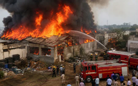 जयपुर में पटाखा फैक्ट्री में भीषण आग, 3 की मौत की आशंका; 5 मजदूर गंभीर रूप से झुलसे