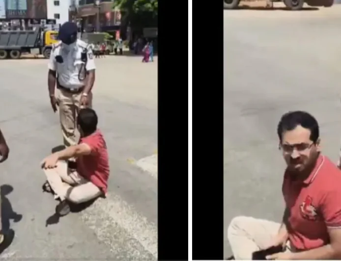 गर्भवती पत्नी के साथ ट्रैफिक में फंसा शख्स सड़क पर बैठा, VIP मूवमेंट को लेकर छिड़ी बहस जानिए पूरी खबर...