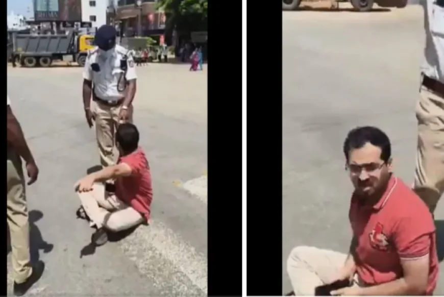गर्भवती पत्नी के साथ ट्रैफिक में फंसा शख्स सड़क पर बैठा, VIP मूवमेंट को लेकर छिड़ी बहस जानिए पूरी खबर...