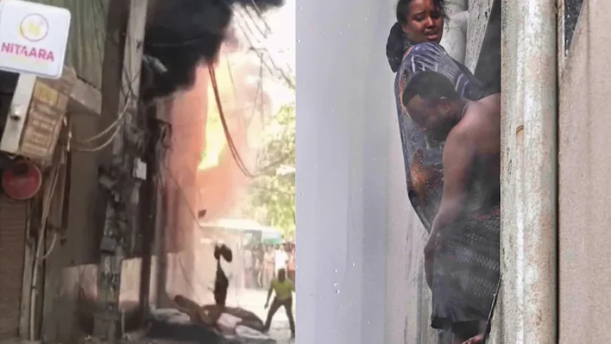 दिल्ली के मालवीय नगर में होटल में भीषण आग...  21 की मौत, रेस्क्यू के बीच महिला ने छत से लगाई छलांग