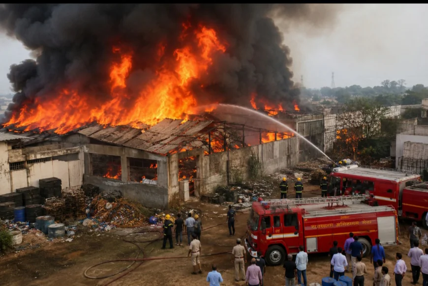 जयपुर में पटाखा फैक्ट्री में भीषण आग, 3 की मौत की आशंका; 5 मजदूर गंभीर रूप से झुलसे