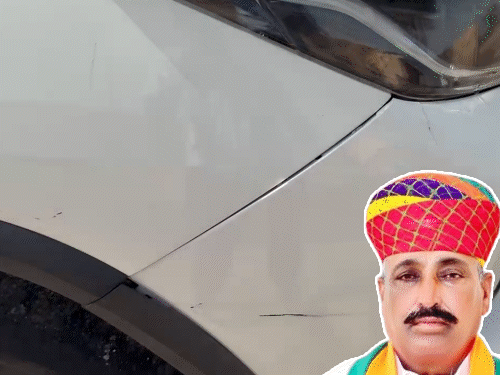 खींवसर विधायक रेवंत राम डांगा पर हमला... कैंपर ने कार को दो बार मारी टक्कर